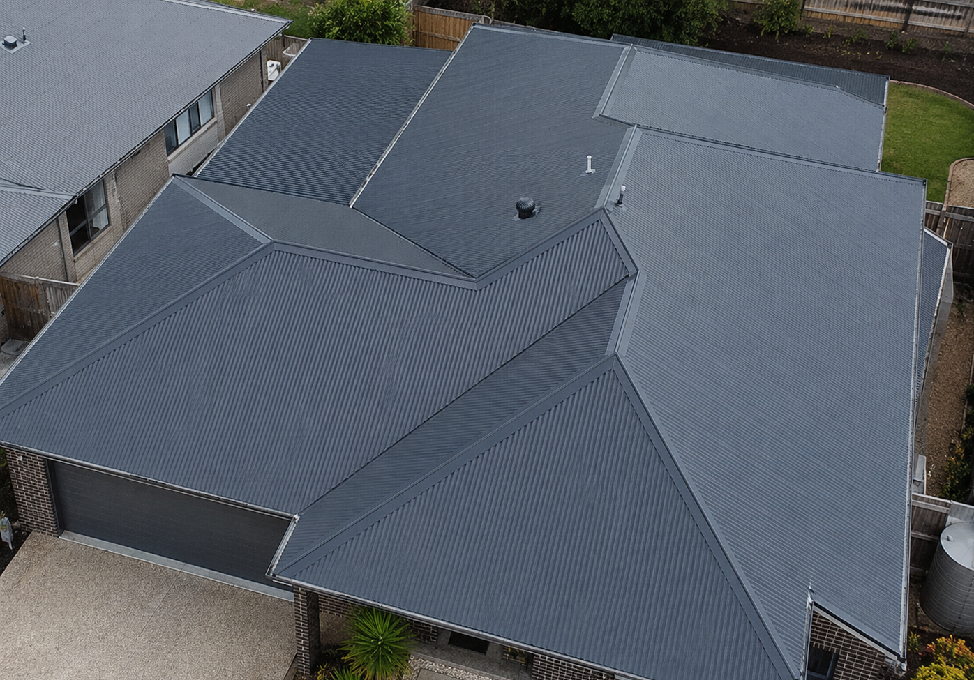 Residential Colorbond roof aerial